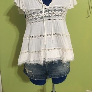 Distressed Hollister denim miniskirt